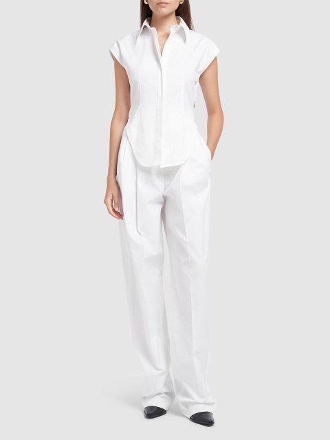 Білі брюки Sportmax широкі: фото 1 - Invogue