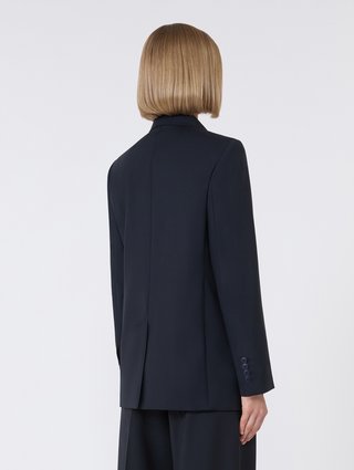 Темно-синий жакет MAX MARA из шерсти: фото 3 - Invogue