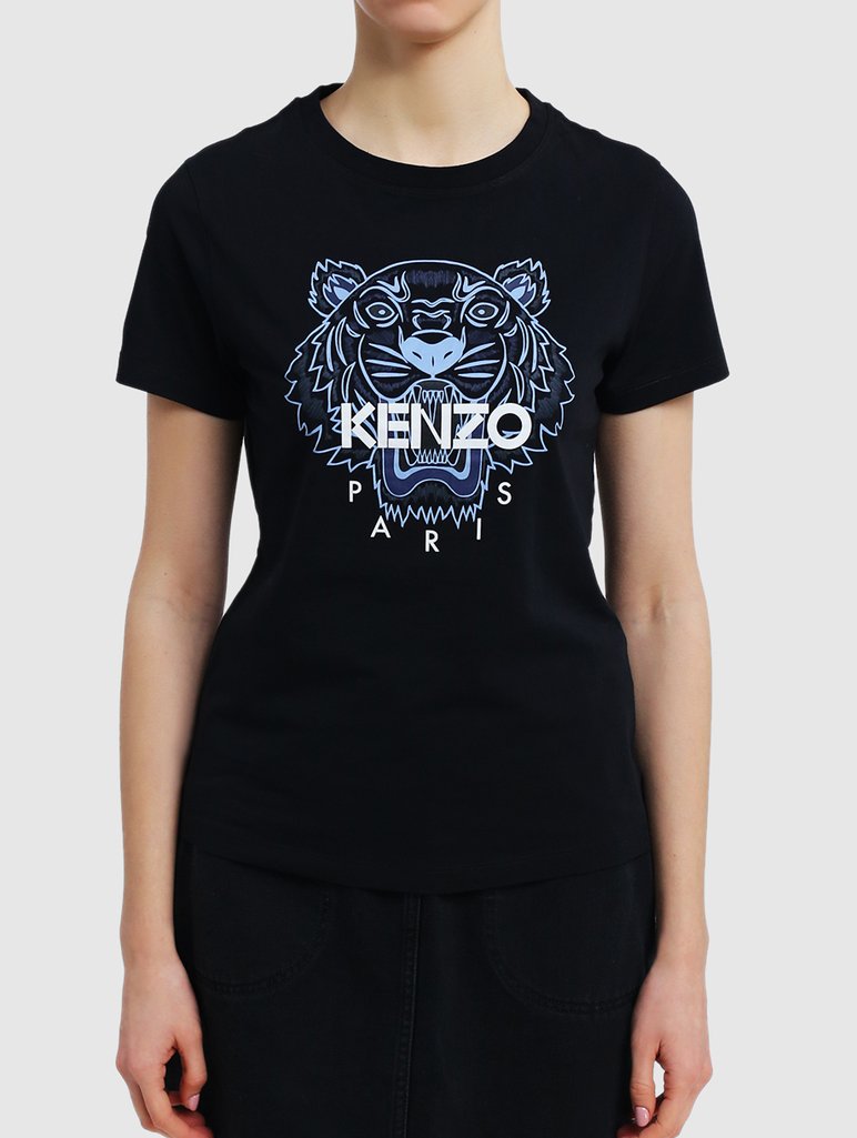 Чёрная футболка KENZO: фото 3 - Invogue