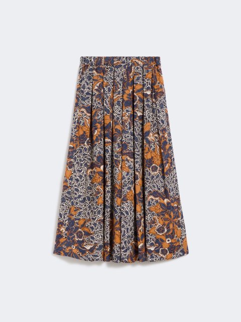 Юбка с принтом Weekend Max Mara из хлопкового поплина: фото - Invogue