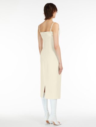Молочна сукня міді SPORTMAX: фото 2 - Invogue
