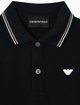 Тёмно-синяя рубашка Emporio Armani из хлопка и эластана: фото 2 - Invogue