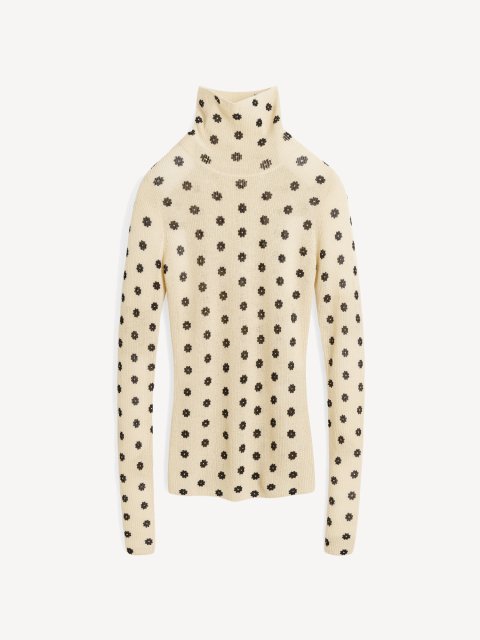 Бежевий гольф Malene Birger з квіточками: фото - Invogue