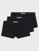 Чорні боксери 3 пари BOSS з бавовни: фото - Invogue