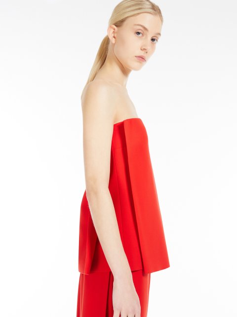 Красный топ Sportmax из эластичной вискозы: фото 4 - Invogue