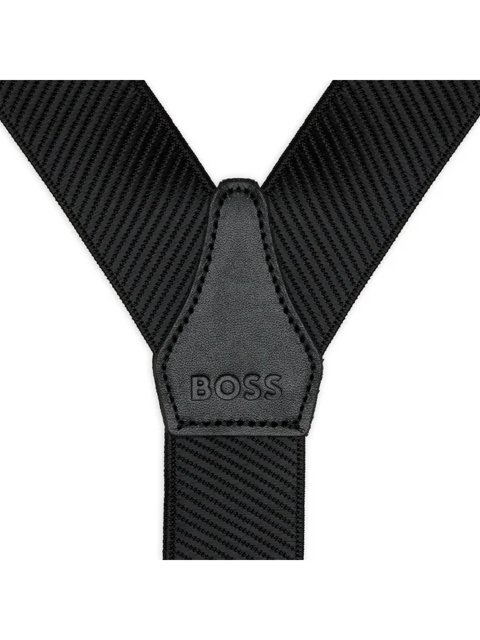 Черные подтяжки BOSS с логотипом: фото 2 - Invogue