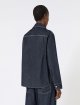 Темно-синя сорочка MAX MARA з бавовняного деніму: фото 3 - Invogue