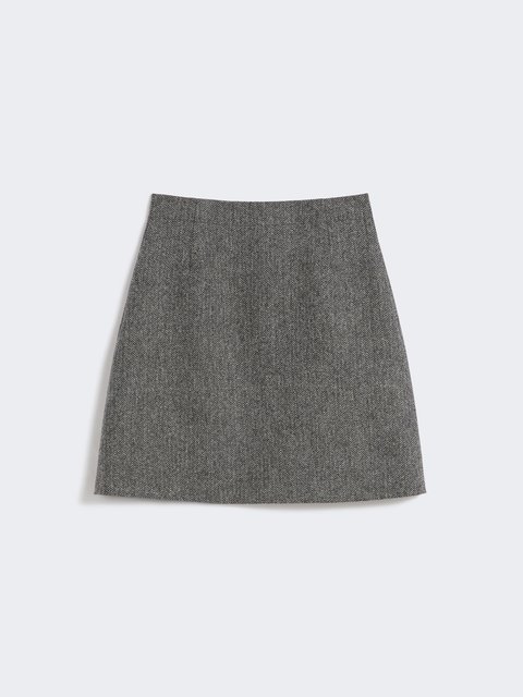 Темно-серая юбка WEEKEND MAX MARA из чистой шерсти: фото - Invogue