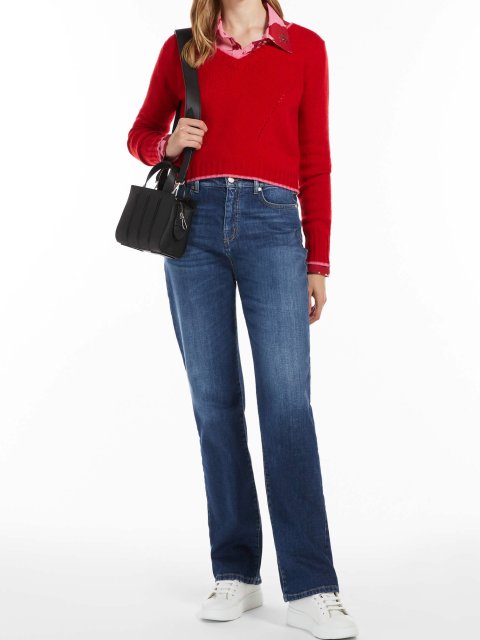 Синие джинсы MAX MARA: фото 3 - Invogue