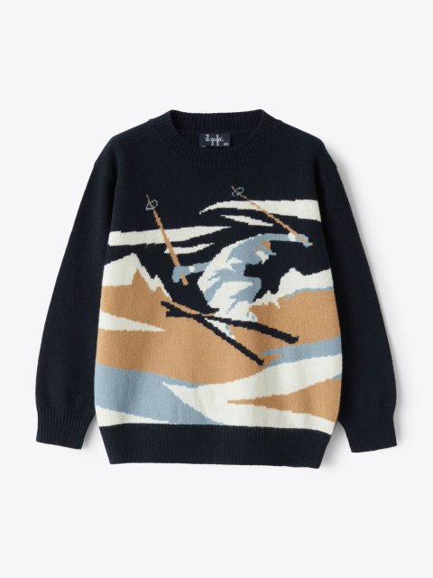 Синий свитер IL GUFO из шерсти: фото - Invogue