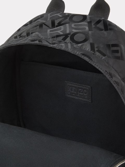 Черный рюкзак KENZO с логотипом: фото 2 - Invogue