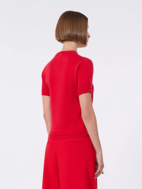 Красная футболка SPORTMAX из шерсти и кашемира: фото 3 - Invogue