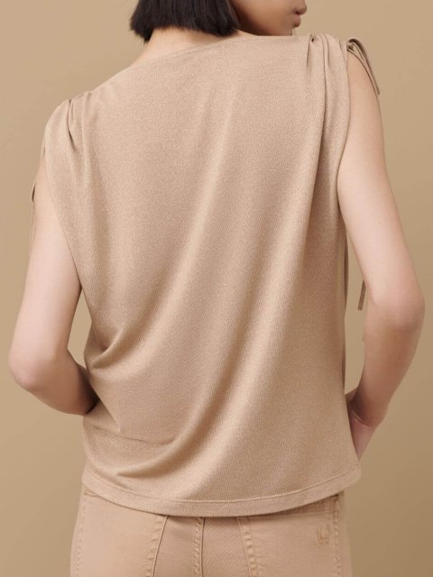 Бежевый топ MARELLA: фото 2 - Invogue