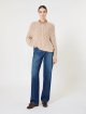 Бежевий светр MAX MARA з бавовни та люрексу: фото 1 - Invogue