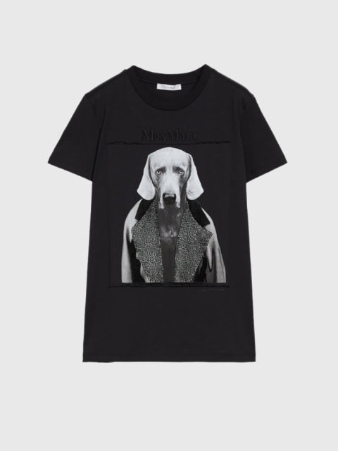 Чёрная футболка MAX MARA: фото - Invogue