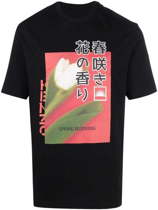 Чёрная футболка KENZO: фото - Invogue