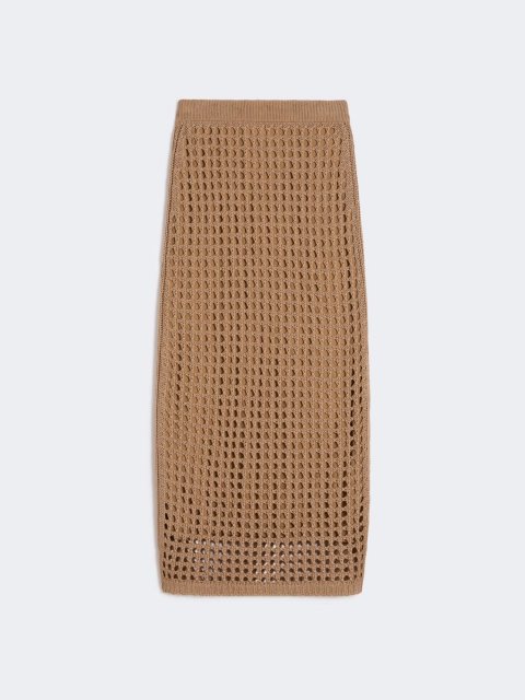 Карамельная юбка Max Mara из чистого хлопка: фото - Invogue