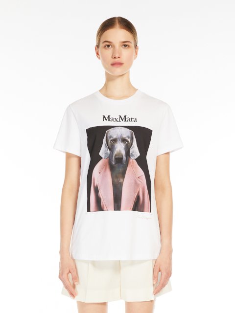 Белая футболка Max Mara с принтом: фото 1 - Invogue