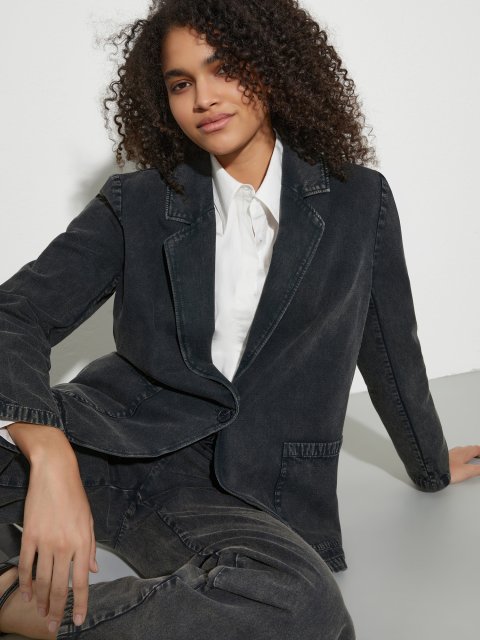 Чорний жакет MAX&CO з суміші бавовни та віскози: фото 4 - Invogue