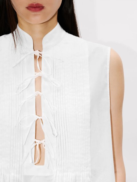 Кремовый топ Kenzo из легкого хлопка: фото 4 - Invogue
