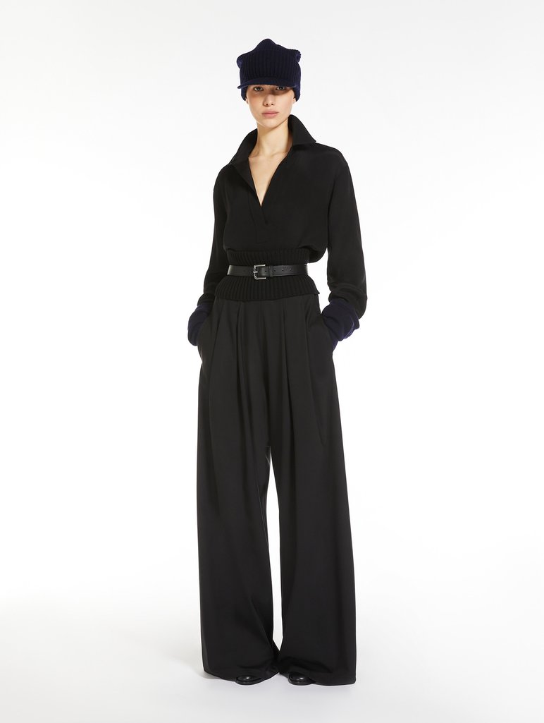 Черные брюки Max Mara длинные: фото 3 - Invogue