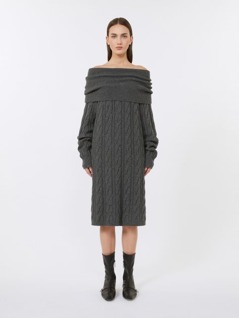 Темно-сіра сукня MAX MARA з вовни та кашеміру: фото 2 - Invogue