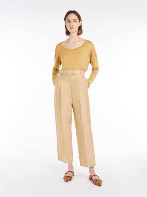 Золота блуза Max Mara з шовкового трикотажу: фото 1 - Invogue