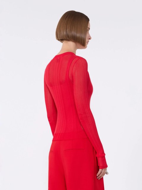 Червоний топ SPORTMAX з суміші віскози: фото 3 - Invogue