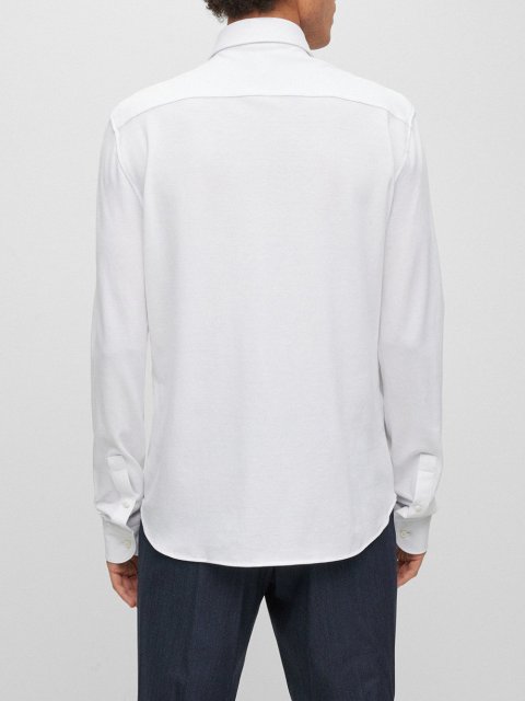 Белая рубашка BOSS: фото 2 - Invogue