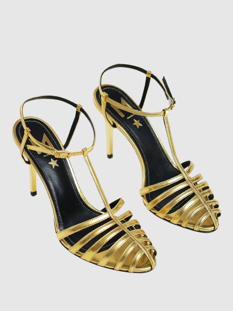 Золотые босоножки MARELLA: фото 1 - Invogue