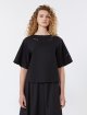 Чорний топ Weekend Max Mara з бавовни з вишивкою: фото 2 - Invogue