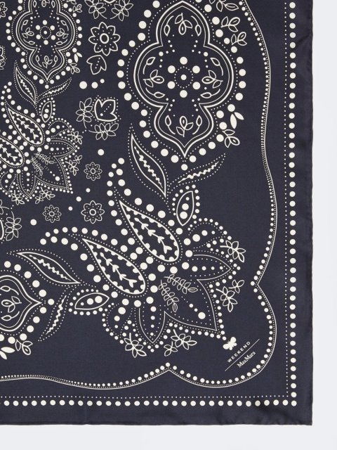 Темно-синий платок WEEKEND ACCESSORIES шелковый: фото 2 - Invogue