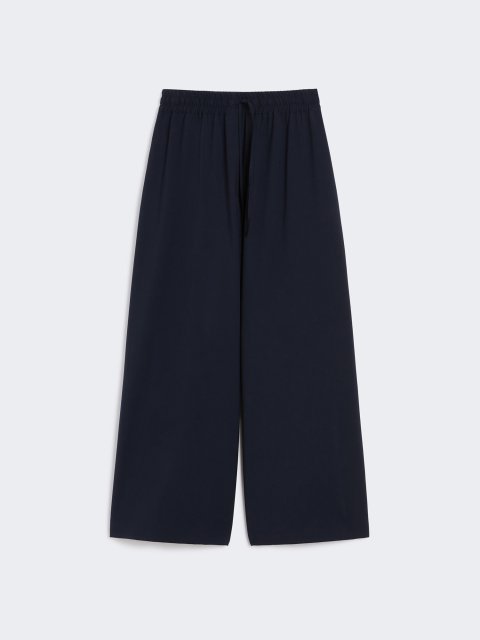 Темно-синие брюки WEEKEND MAX MARA из шерстяной пряжи: фото - Invogue