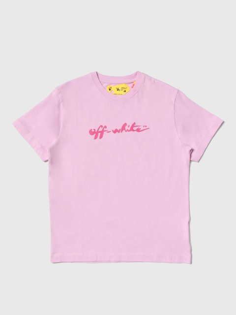 Рожева футболка OFF-WHITE KIDS : фото - Invogue