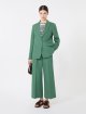 Зелені укорочені брюки Weekend Max Mara з бавовни та льону: фото 1 - Invogue