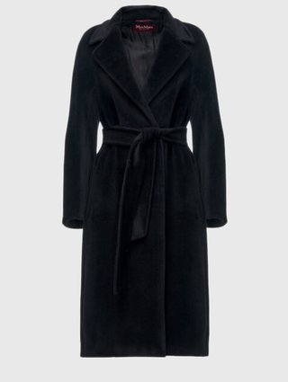 Черное пальто MAX MARA: фото - Invogue