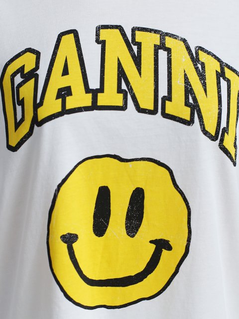 Белая футболка GANNI: фото 4 - Invogue