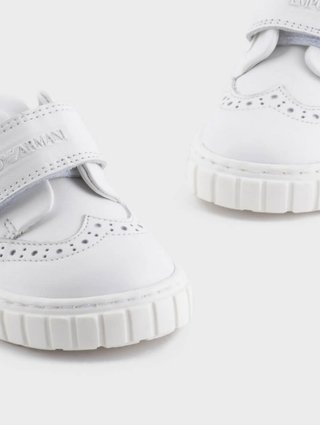 Белые кеды EMPORIO ARMANI KIDS: фото 3 - Invogue