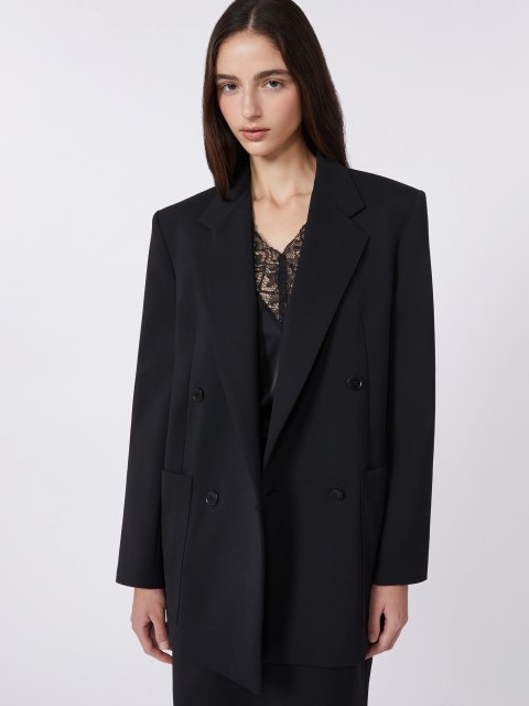 Чорний жакет WEEKEND MAX MARA з суміші вовни: фото 4 - Invogue