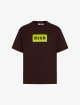 Коричневая футболка MSGM из хлопка: фото - Invogue