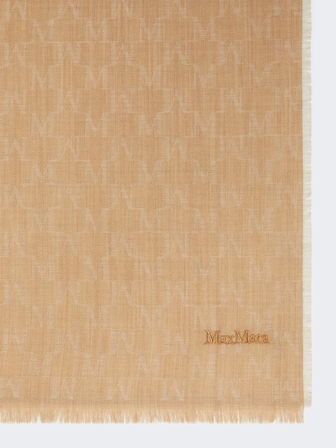 Темно-бежевий шарф MAX MARA з вовняної пряжі: фото 3 - Invogue