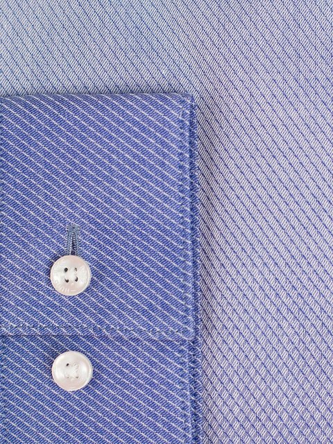 Блакитна сорочка BOSS бавовняна: фото 5 - Invogue