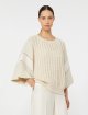 Бежевий светр Max Mara з льону з фактурною в’язкою: фото 2 - Invogue