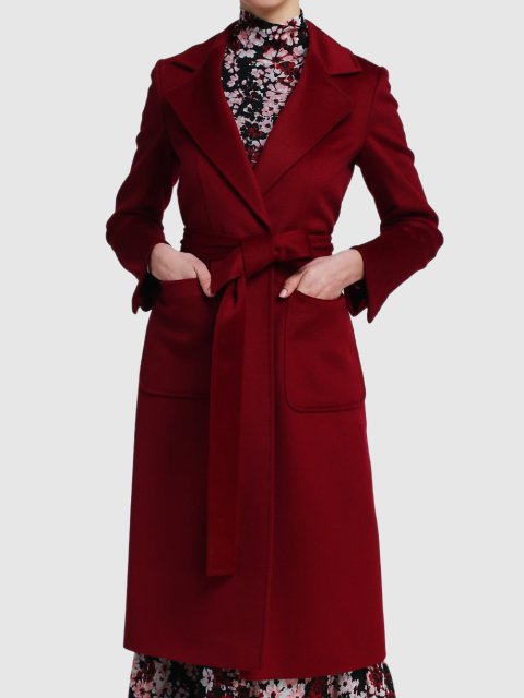 Бордовое пальто MAX&CO: фото 3 - Invogue
