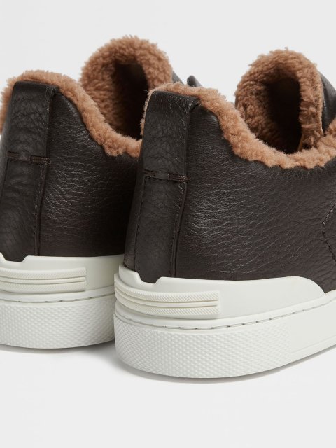 Коричневі снікерси ZEGNA Triple Stitch™ зі шкіри: фото 4 - Invogue