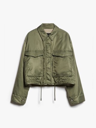 Куртка кольору хакі WEEKEND MAX MARA двостороння: фото - Invogue