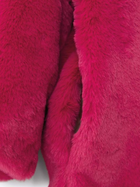 Шуба цвета фуксии IL GUFO из экомеха: фото 2 - Invogue
