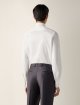 Біла сорочка Zegna у тонку смужку з бавовни: фото 2 - Invogue