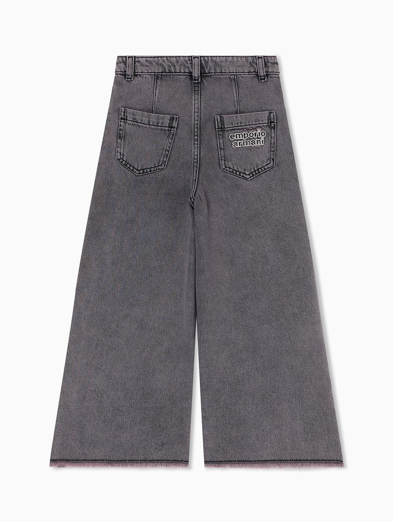 Чорні джинси EMPORIO ARMANI KIDS з бавовни: фото 2 - Invogue