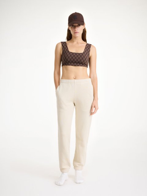 Коричневий топ By Malene Birger з принтом: фото 1 - Invogue